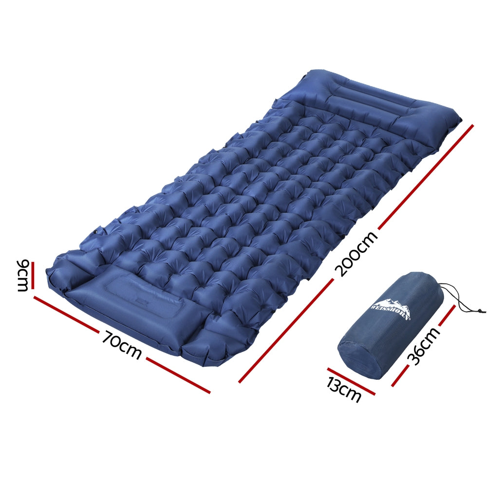 Inflatable Mattresses: Weisshorn Self Inflating Mattress Camping Sleeping Mat Air Bed Single Pillow Bag
