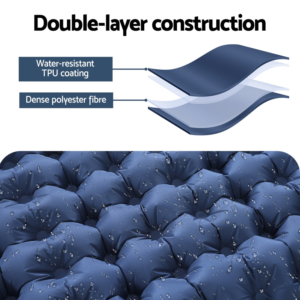 Inflatable Mattresses: Weisshorn Self Inflating Mattress Camping Sleeping Mat Air Bed Single Pillow Bag