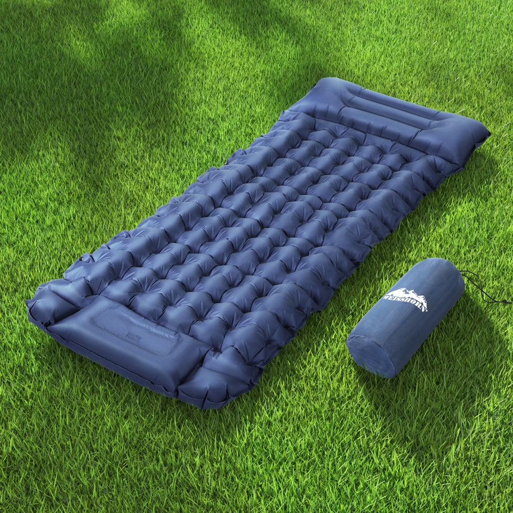 Inflatable Mattresses: Weisshorn Self Inflating Mattress Camping Sleeping Mat Air Bed Single Pillow Bag