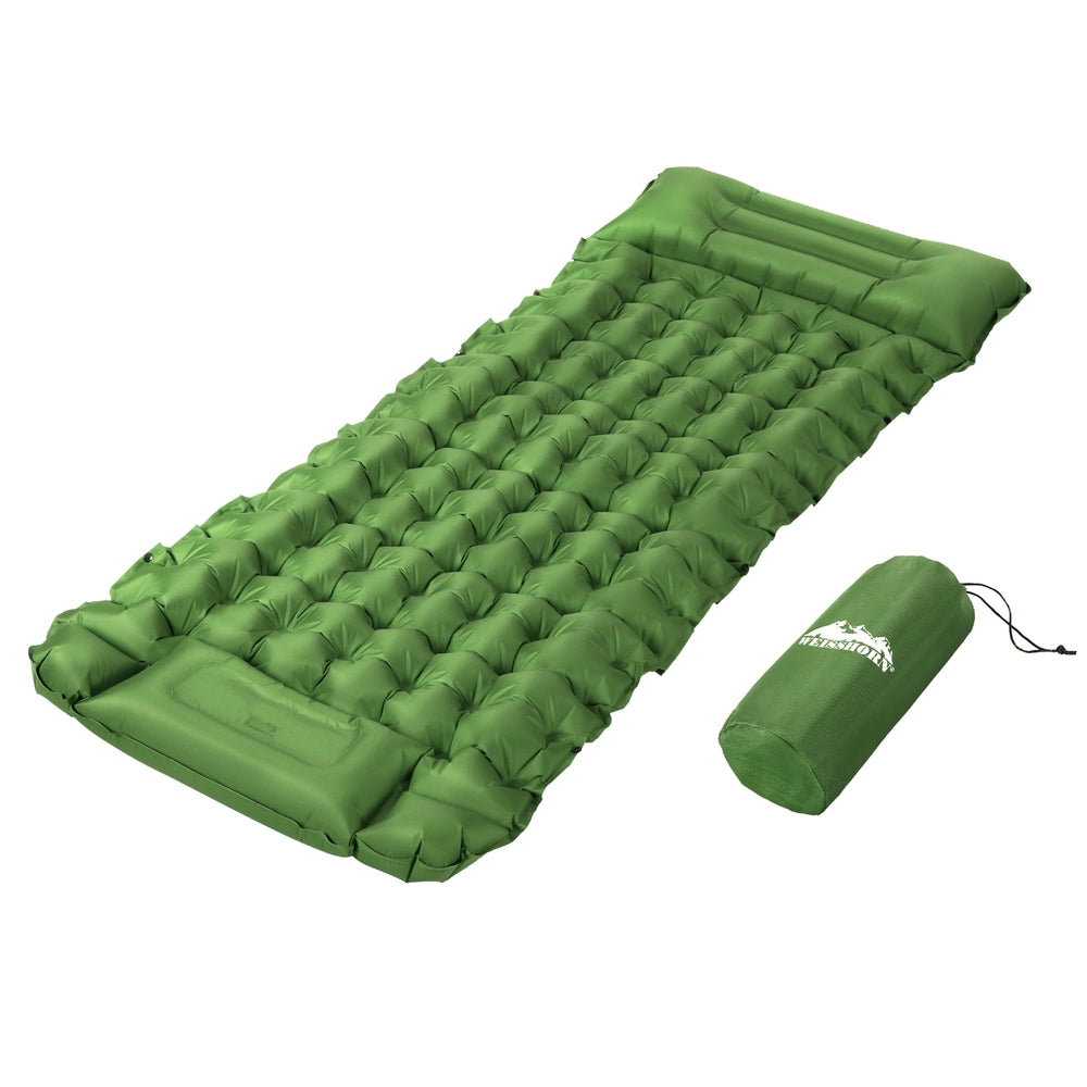Inflatable Mattresses: Weisshorn Self Inflating Mattress Camping Sleeping Mat Air Bed Pad Single Pillow