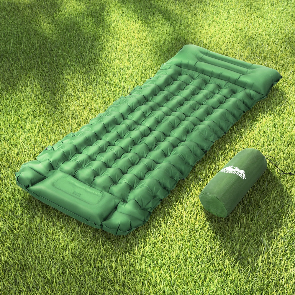 Inflatable Mattresses: Weisshorn Self Inflating Mattress Camping Sleeping Mat Air Bed Pad Single Pillow