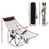 Camp Furniture: Weisshorn Camping Chair Reclining Adjustable Portable Outdoor Folding Lightweight