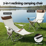 Camp Furniture: Weisshorn Camping Chair Reclining Adjustable Portable Outdoor Folding Lightweight