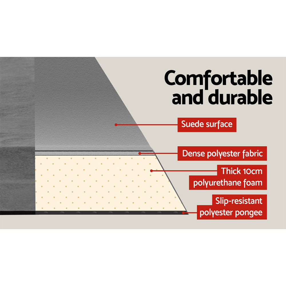 Inflatable Mattresses: Weisshorn Self Inflating Mattress 10CM Camping Sleeping Mat Air Double Grey