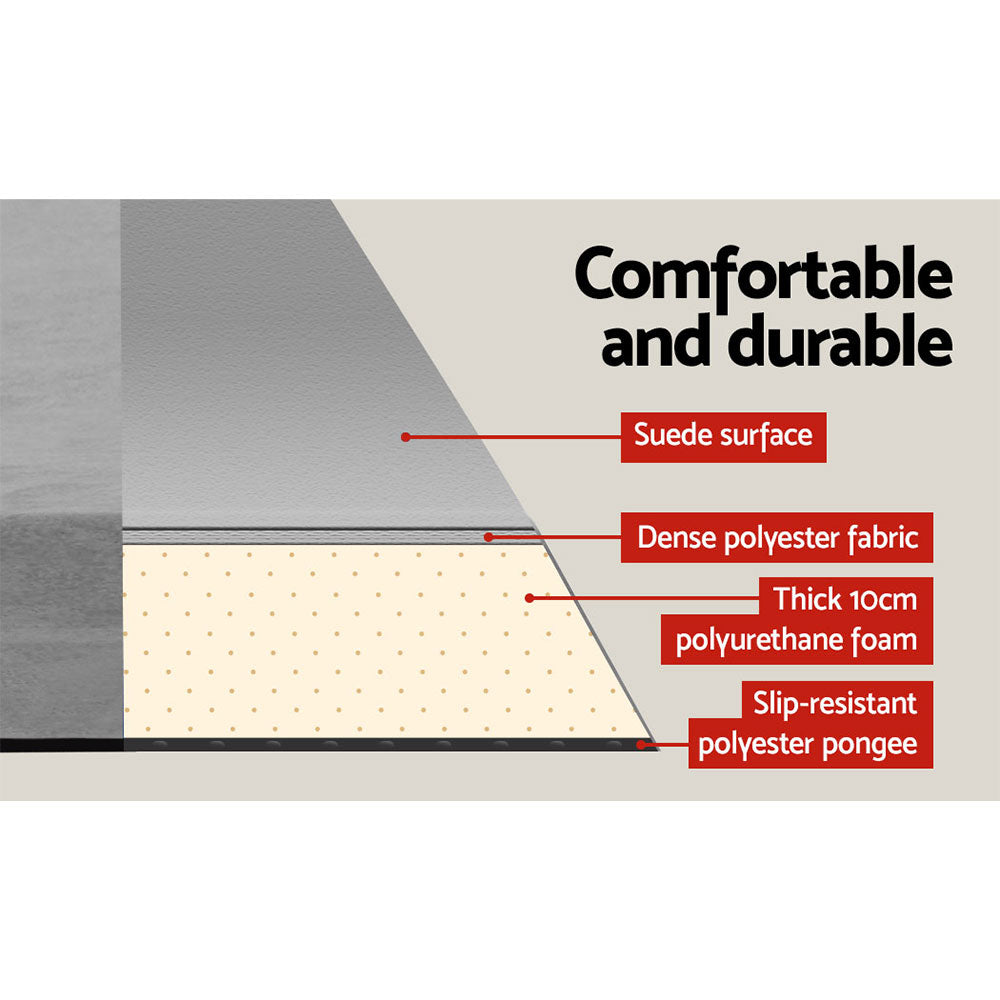 Inflatable Mattresses: Weisshorn Self Inflating Mattress Camping Sleeping Mat Air Bed Double Set Grey