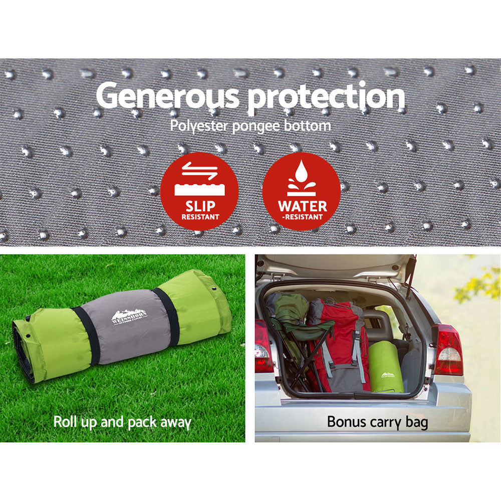 Inflatable Mattresses: Weisshorn Self Inflating Mattress Camping Sleeping Mat Air Bed Pad Single Green