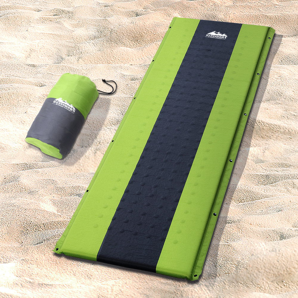 Inflatable Mattresses: Weisshorn Self Inflating Mattress Camping Sleeping Mat Air Bed Pad Single Green