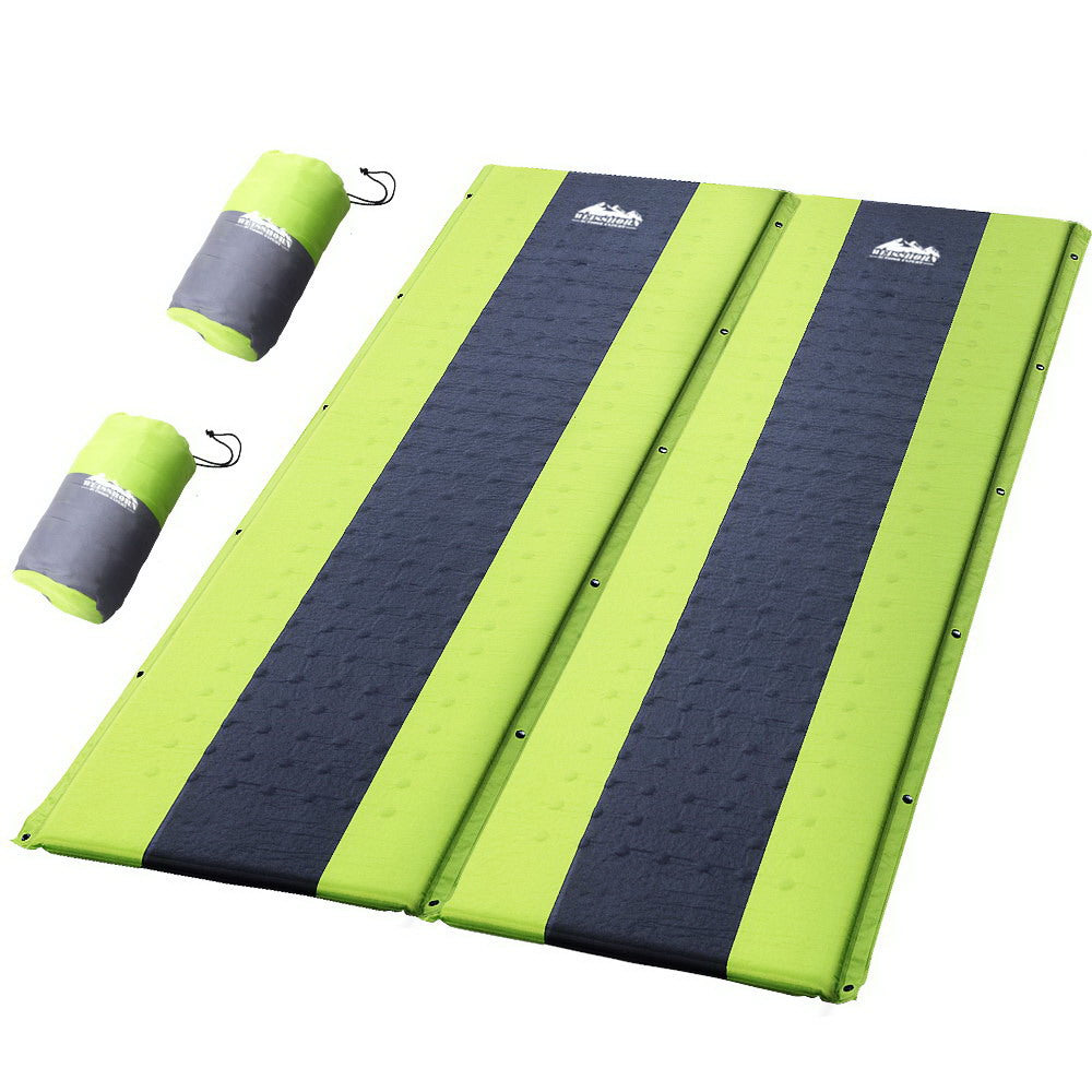 Inflatable Mattresses: Weisshorn Self Inflating Mattress Camping Sleeping Mat Air Bed Pad Double Green