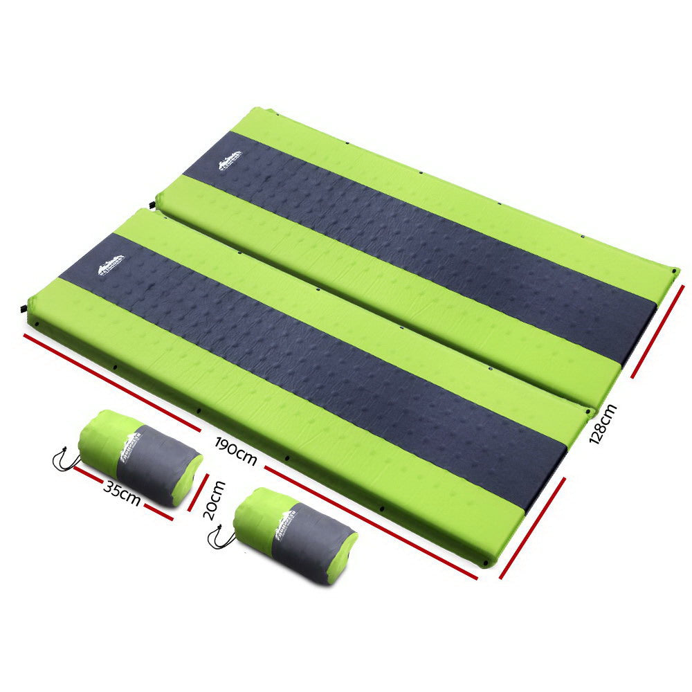 Inflatable Mattresses: Weisshorn Self Inflating Mattress Camping Sleeping Mat Air Bed Pad Double Green