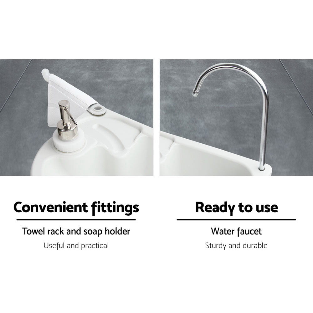 Kitchen & Bathroom DIY: Weisshorn Camping Basin Portable Hand Wash Sink Stand 19L Capacity
