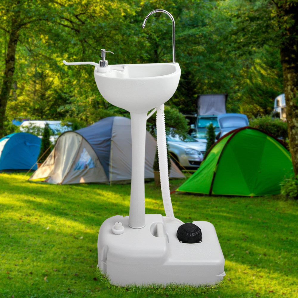 Kitchen & Bathroom DIY: Weisshorn Camping Basin Portable Hand Wash Sink Stand 19L Capacity