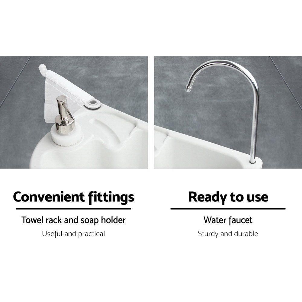 Kitchen & Bathroom DIY: Weisshorn Camping Basin Portable Hand Wash Sink Stand 43L Capacity