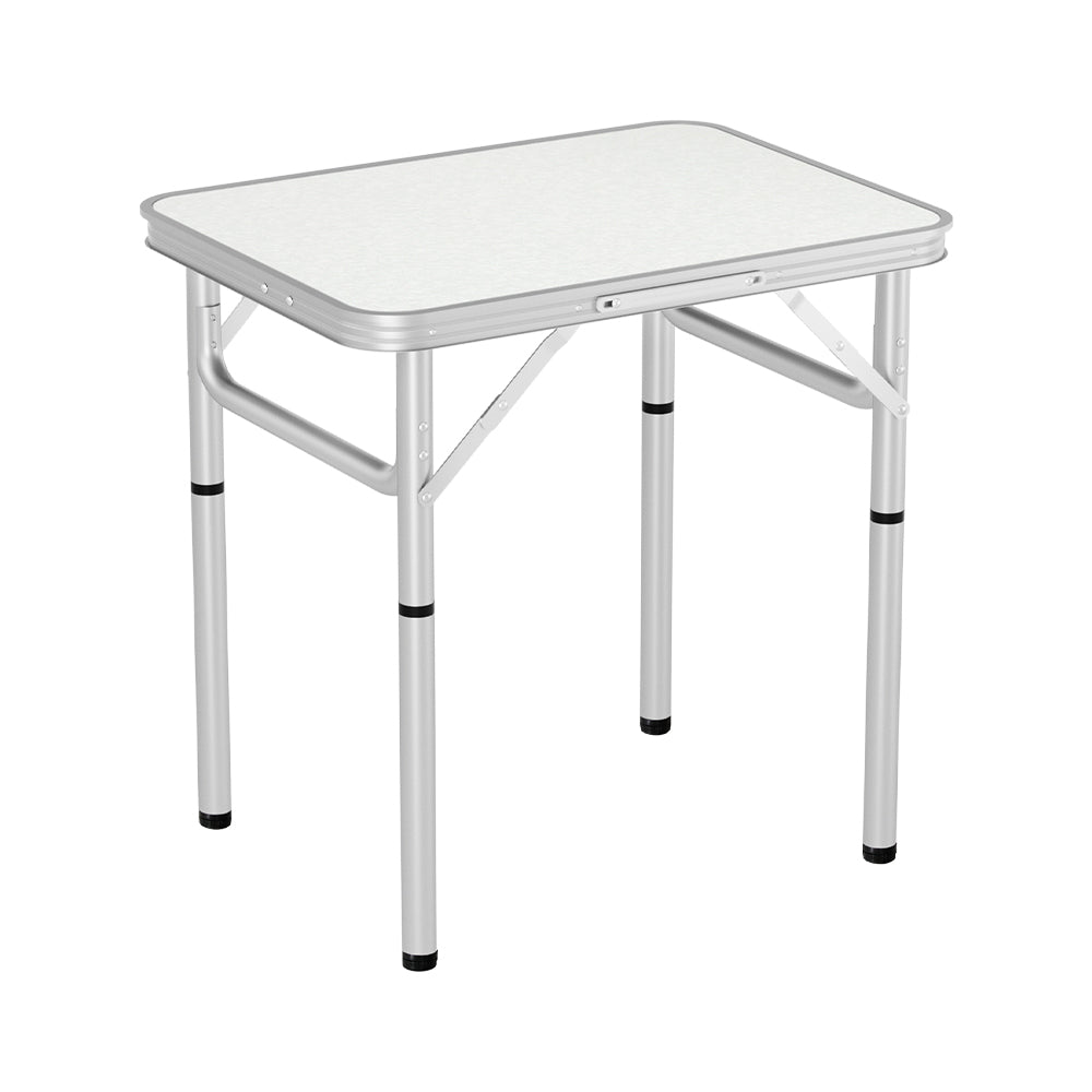 Camp Furniture: Weisshorn Folding Camping Table 60CM Adjustable Portable Outdoor Picnic Desk