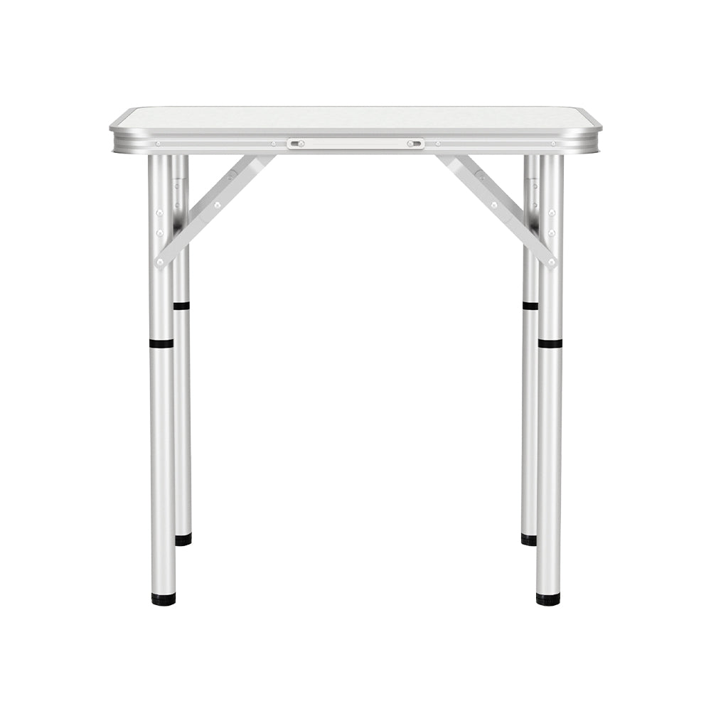 Camp Furniture: Weisshorn Folding Camping Table 60CM Adjustable Portable Outdoor Picnic Desk