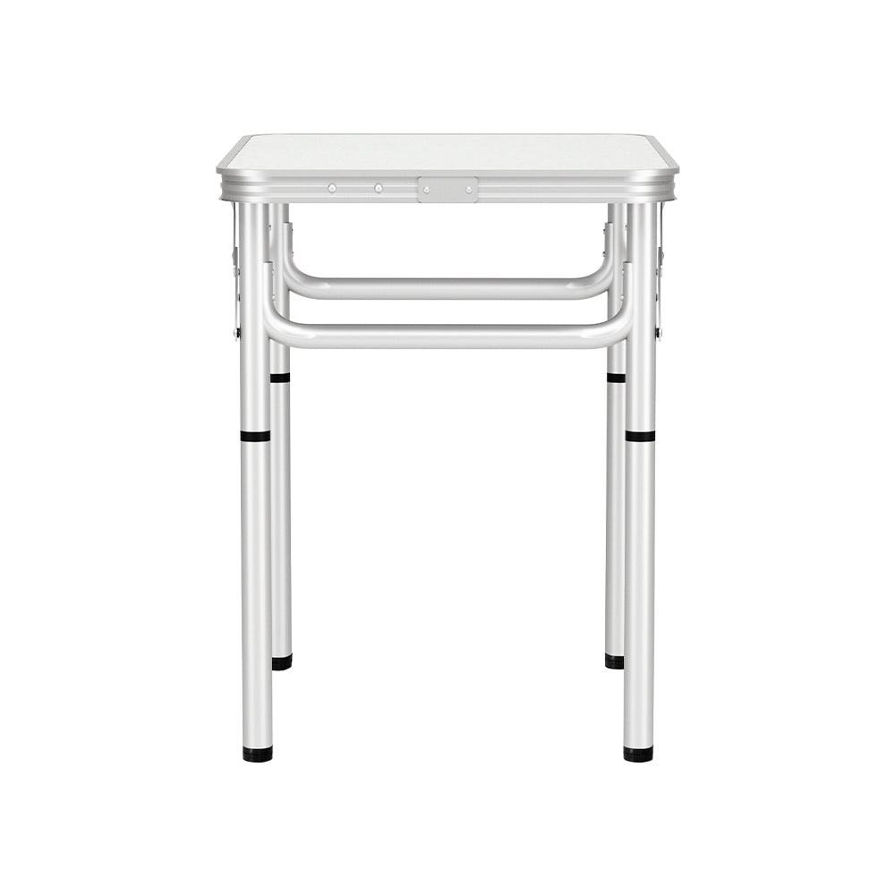 Camp Furniture: Weisshorn Folding Camping Table 60CM Adjustable Portable Outdoor Picnic Desk
