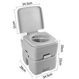 Portable Toilets & Showers: Weisshorn 20L Portable Camping Toilet Outdoor Flush Potty Boating