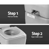 Portable Toilets & Showers: Weisshorn 20L Portable Camping Toilet Outdoor Flush Potty Boating