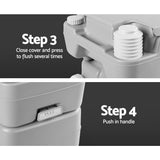 Portable Toilets & Showers: Weisshorn 20L Portable Camping Toilet Outdoor Flush Potty Boating