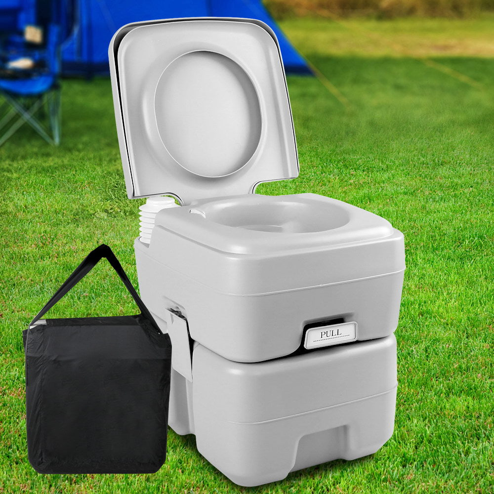 Portable Toilets & Showers: Weisshorn 20L Portable Camping Toilet Outdoor Flush Potty Boating With Bag