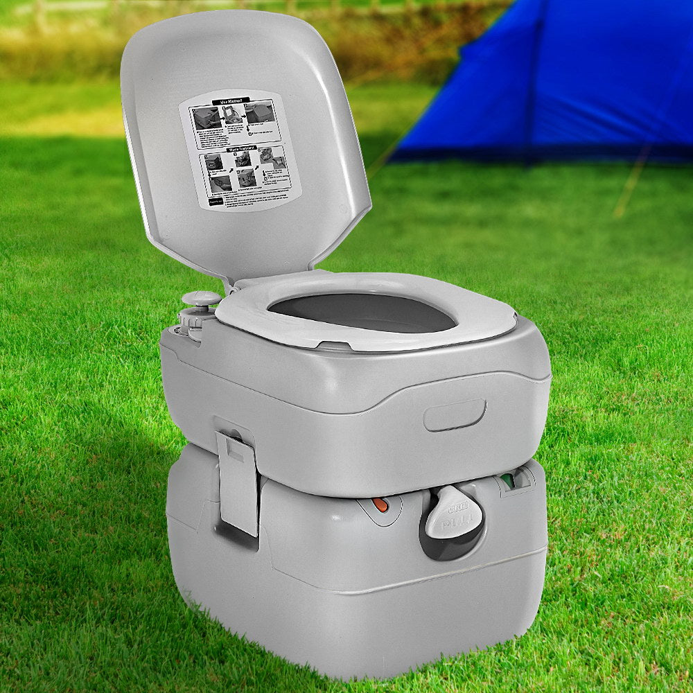 Portable Toilets & Showers: Weisshorn 22L Portable Camping Toilet Outdoor Flush Potty Boating