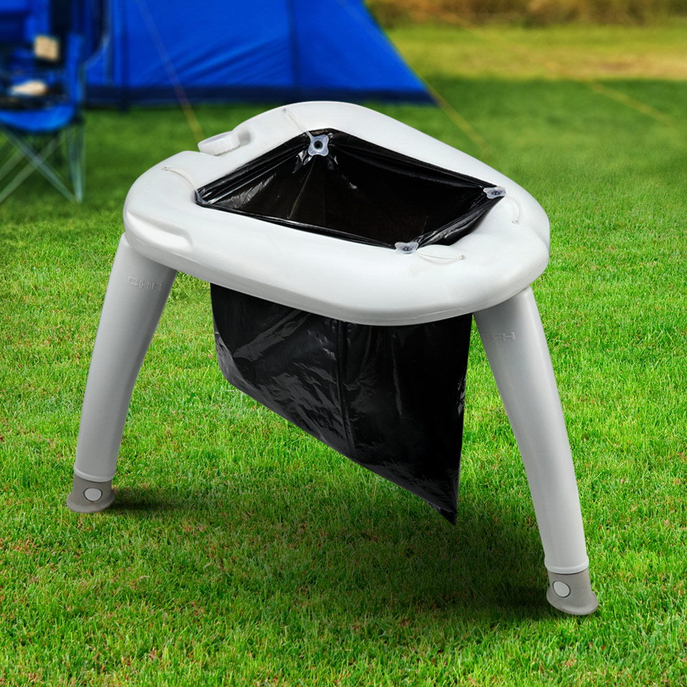 Portable Toilets & Showers: Weisshorn Portable Folding Toilet Camping Outdoor Caravan Plastic Bag