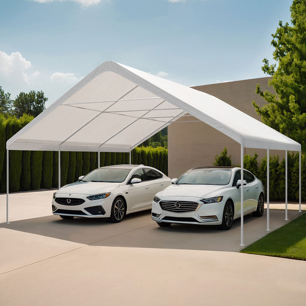 Canopies & Gazebos: Instahut Carports 6x6m Carport Kits Steel Shelter Gazebo Canopy Garage Portable Garden Shed