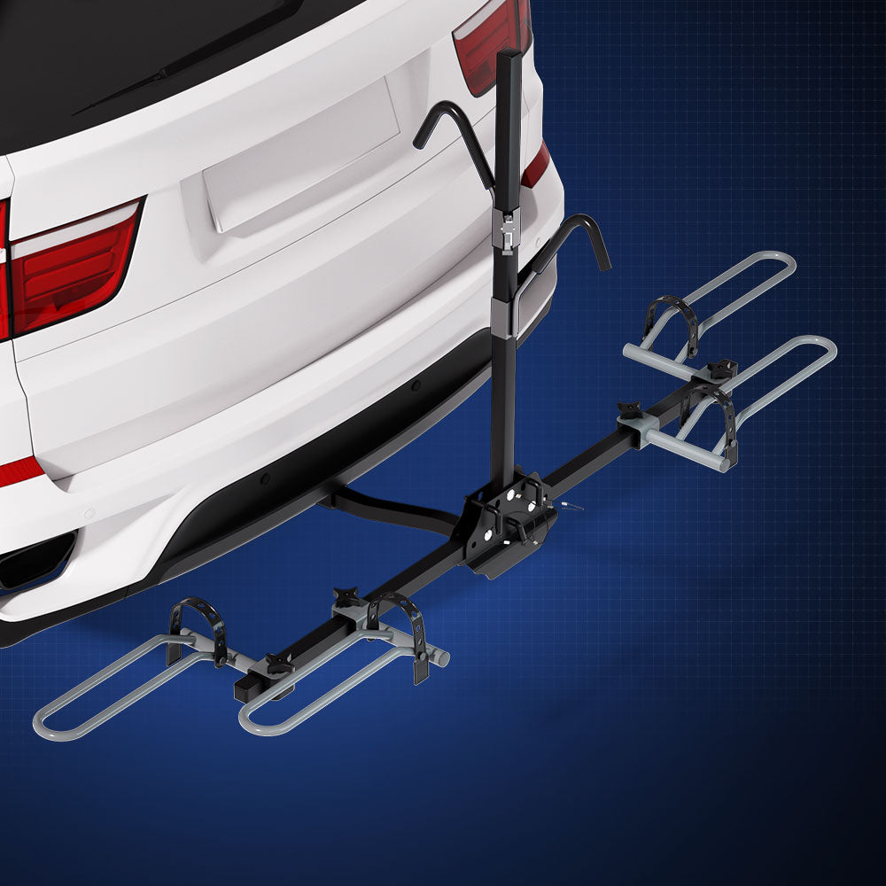 Bicycle Stands & Storage: Giantz 2 Bicycle Bike Carrier Rack Car 2" Hitch Mount Platform Foldable Black,Giantz 2 Bicycle Bike Carrier Rack Car 2" Hitch Mount Platform Foldable Black
