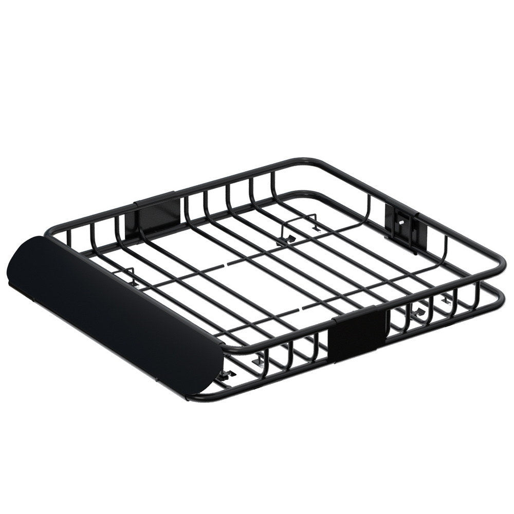 Cross Bar: Giantz Universal Car Roof Rack Basket Luggage Vehicle Cargo Carrier 111cm Black