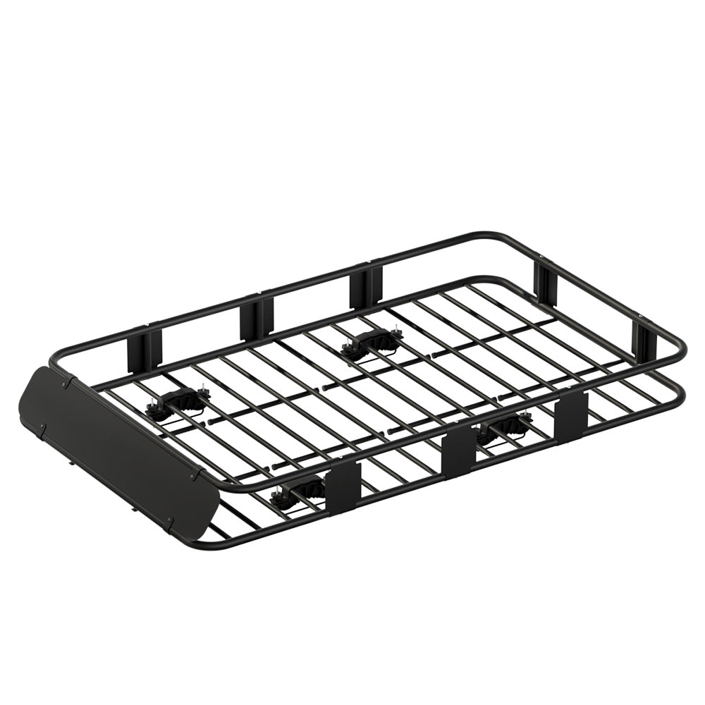 Cross Bar: Giantz Universal Car Roof Rack Basket Luggage Vehicle Cargo Carrier 160cm Black
