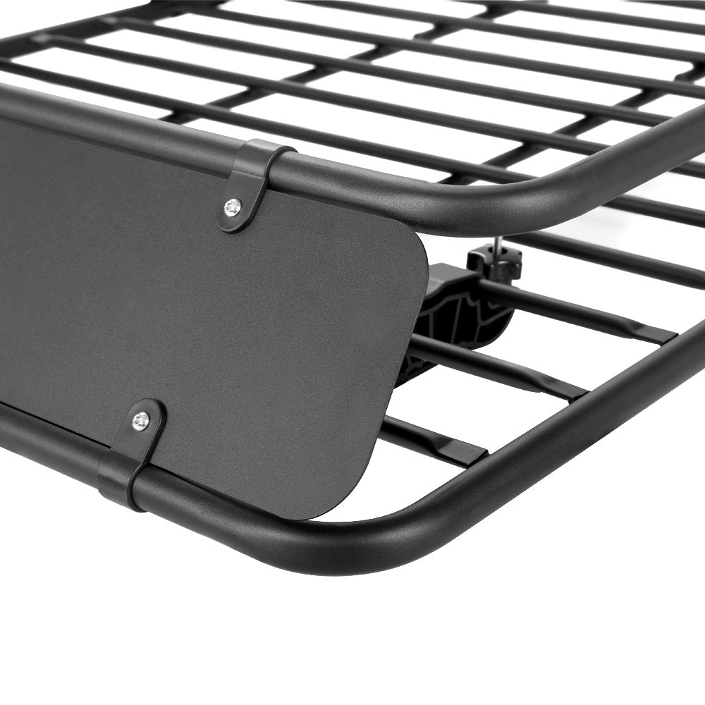 Cross Bar: Giantz Universal Car Roof Rack Basket Luggage Vehicle Cargo Carrier 160cm Black