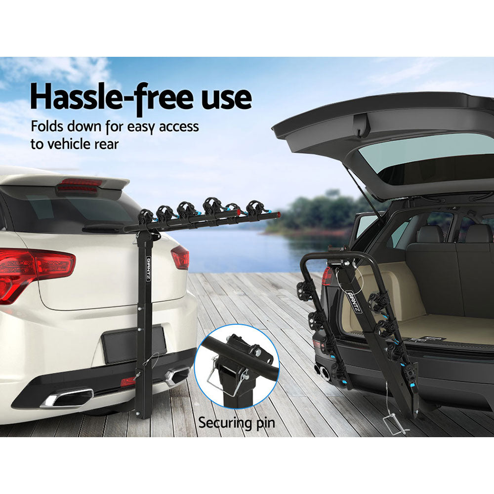 Bicycle Stands & Storage: Giantz 4 Bicycle Carrier Bike Rack Car Rear Hitch Mount 2" Towbar Foldable,Giantz 4 Bicycle Carrier Bike Rack Car Rear Hitch Mount 2" Towbar Foldable