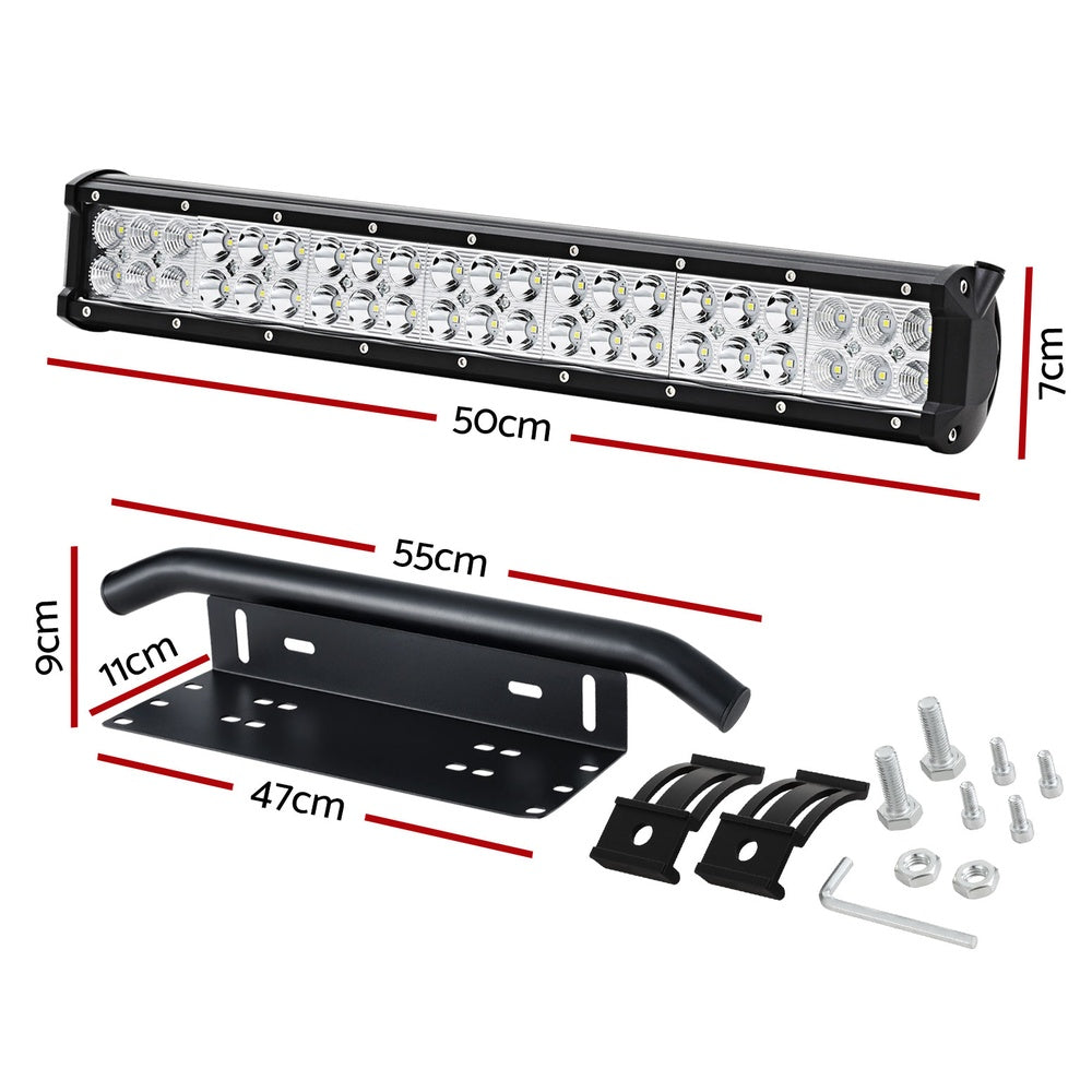 Automotive Lights: Giantz LED Driving Light 20 Inch Flood Spot Light Bar Driving Lamp Offroad Truck