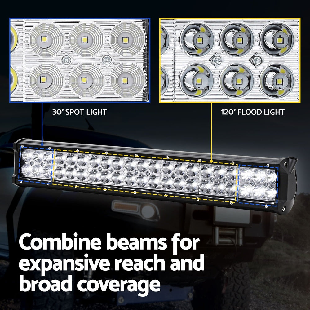 Automotive Lights: Giantz LED Driving Light 20 Inch Flood Spot Light Bar Driving Lamp Offroad Truck