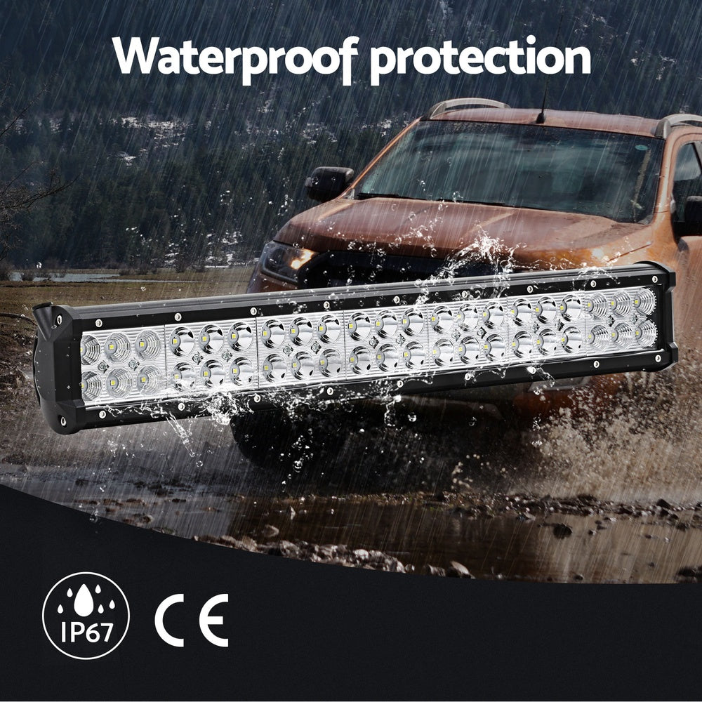Automotive Lights: Giantz LED Driving Light 20 Inch Flood Spot Light Bar Driving Lamp Offroad Truck