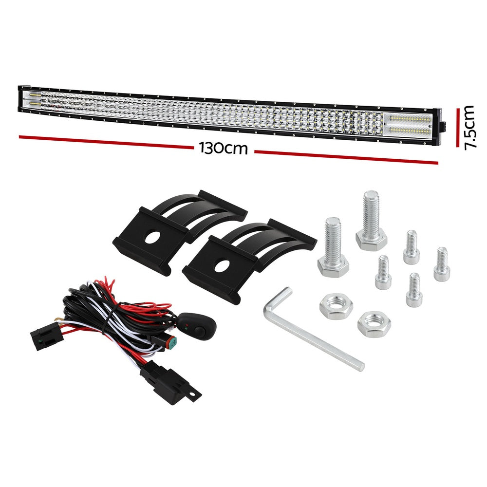 Automotive Lights: Giantz LED Driving Light 50 Inch Flood Spot Light Bar Driving Lamp Offroad Truck