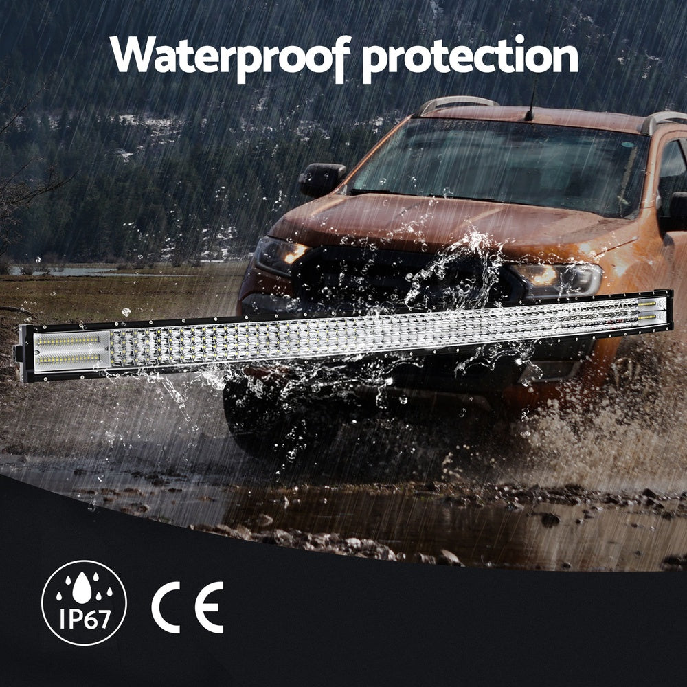 Automotive Lights: Giantz LED Driving Light 50 Inch Flood Spot Light Bar Driving Lamp Offroad Truck