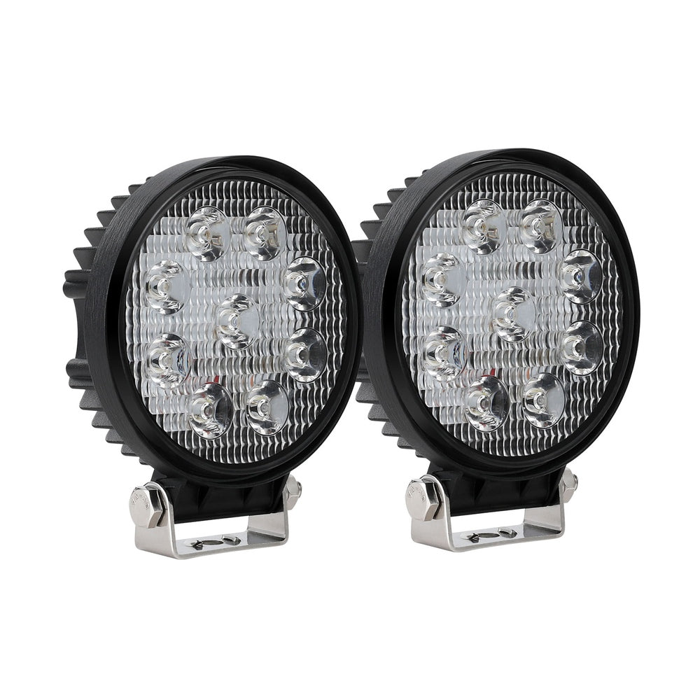Automotive Lights: Giantz Pair LED Driving Lights 4.5 Inch Flood Spot Lights Car Truck SUV 12V 24V