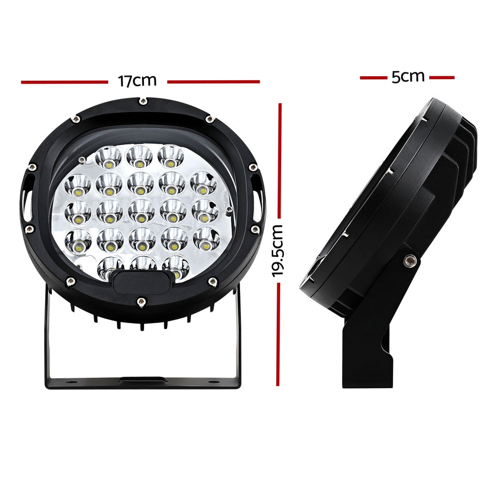 Automotive Lights: Giantz Pair LED Driving Lights 7 Inch Flood Spot Lights Car Truck SUV 12V 24V