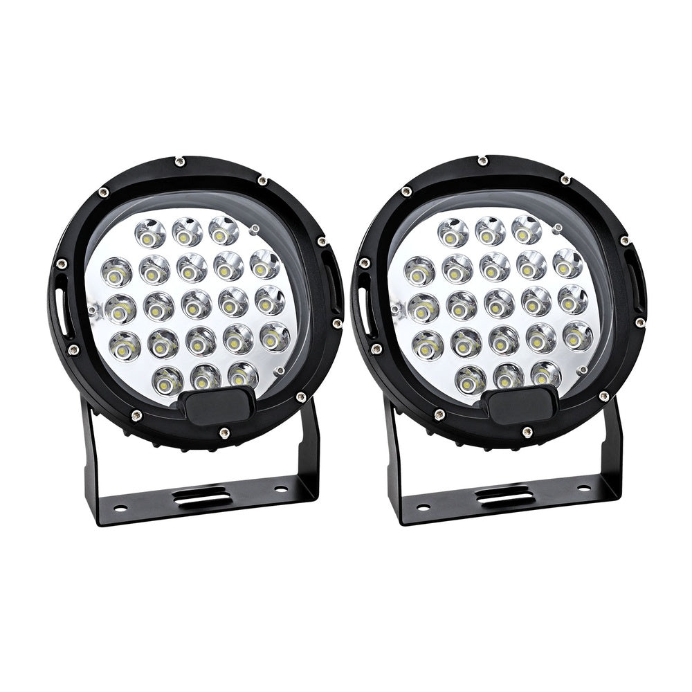 Automotive Lights: Giantz Pair LED Driving Lights 7 Inch Flood Spot Lights Car Truck SUV 12V 24V
