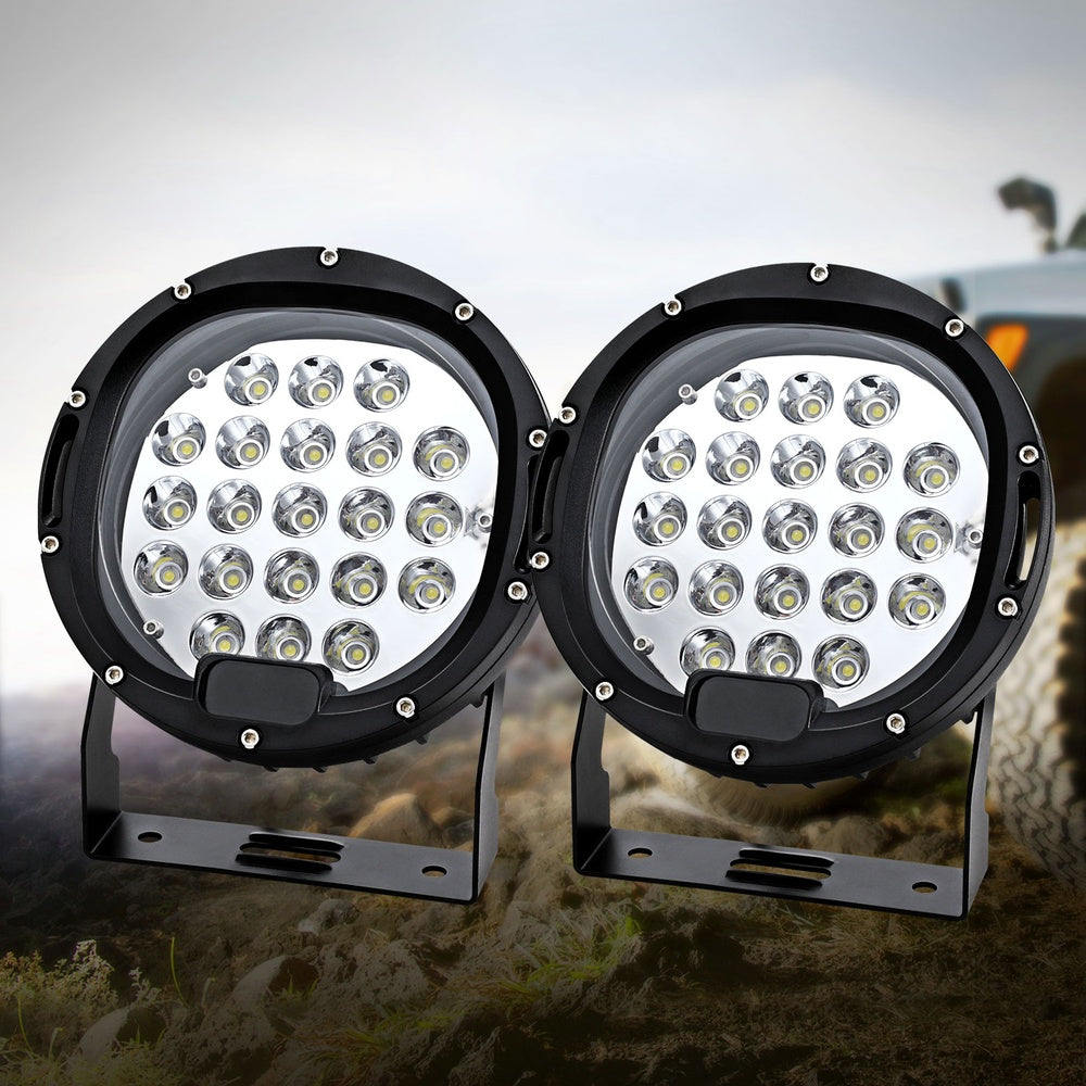 Automotive Lights: Giantz Pair LED Driving Lights 7 Inch Flood Spot Lights Car Truck SUV 12V 24V