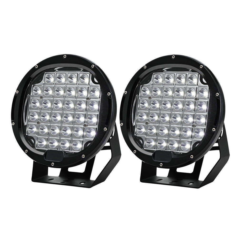 Automotive Lights: Giantz Pair LED Driving Lights 9 Inch Flood Spot Lights Car Truck SUV 12V 24V