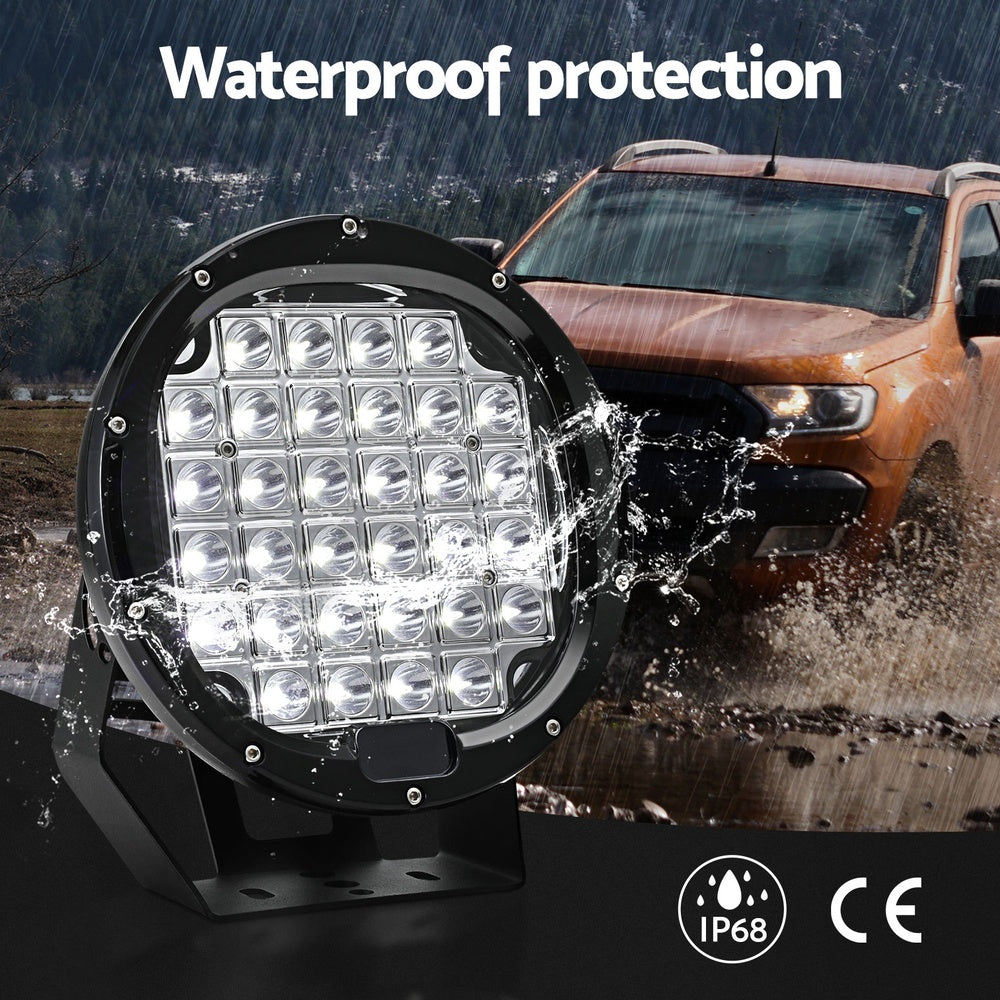 Automotive Lights: Giantz Pair LED Driving Lights 9 Inch Flood Spot Lights Car Truck SUV 12V 24V