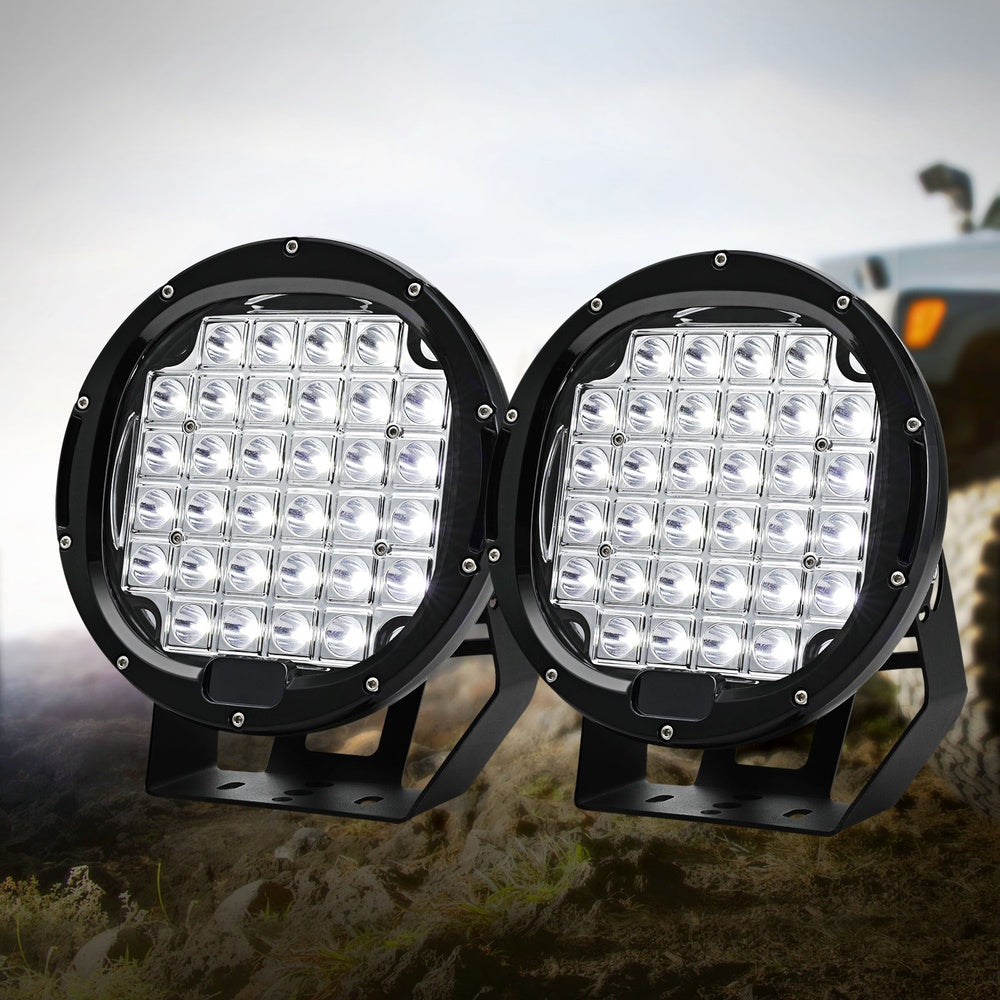 Automotive Lights: Giantz Pair LED Driving Lights 9 Inch Flood Spot Lights Car Truck SUV 12V 24V