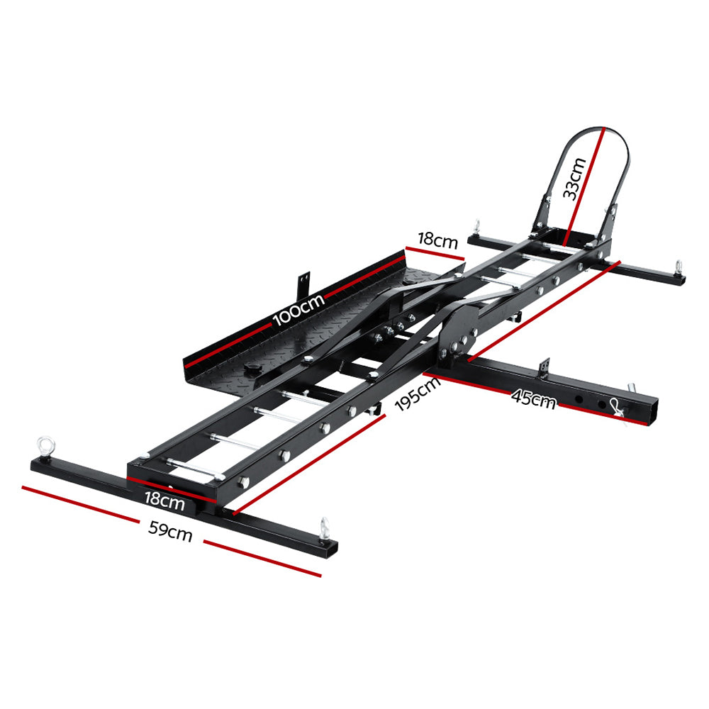 Bicycle Stands & Storage: Giantz Motorcycle Motorbike Carrier Rack Arm Dirt Bike Ramp 2"Towbar Steel Black,Giantz Motorcycle Motorbike Carrier Rack Arm Dirt Bike Ramp 2"Towbar Steel Black