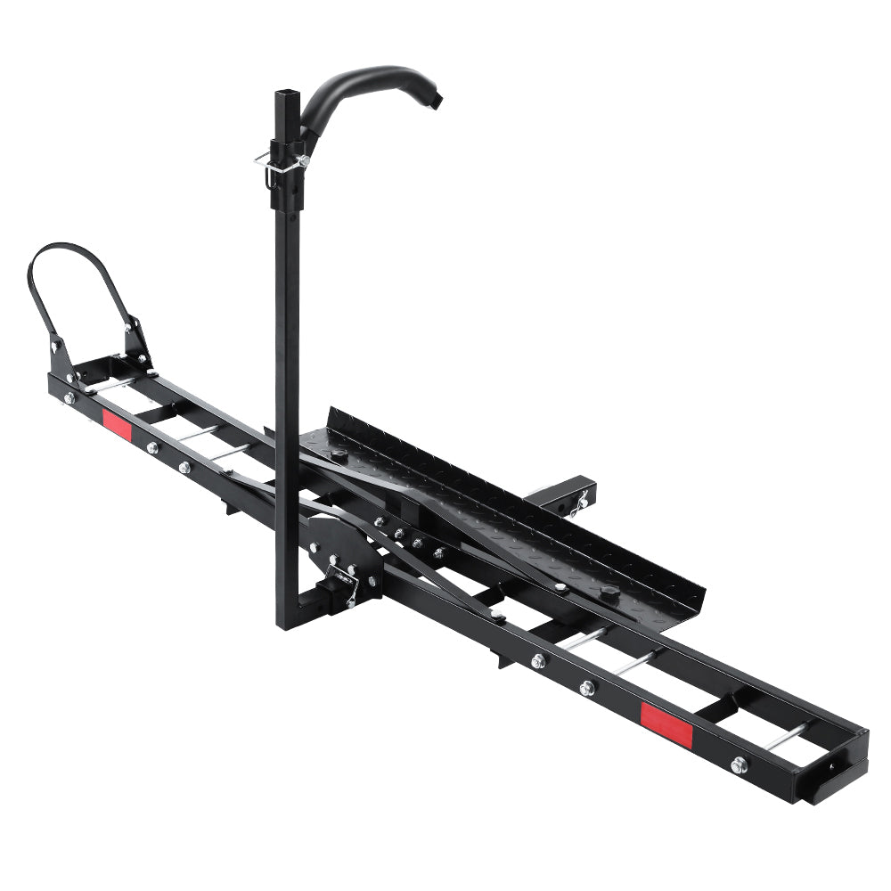 Bicycle Stands & Storage: Giantz Motorcycle Motorbike Carrier Rack Ramp 2"Towbar Adjustable Height Black,Giantz Motorcycle Motorbike Carrier Rack Ramp 2"Towbar Adjustable Height Black