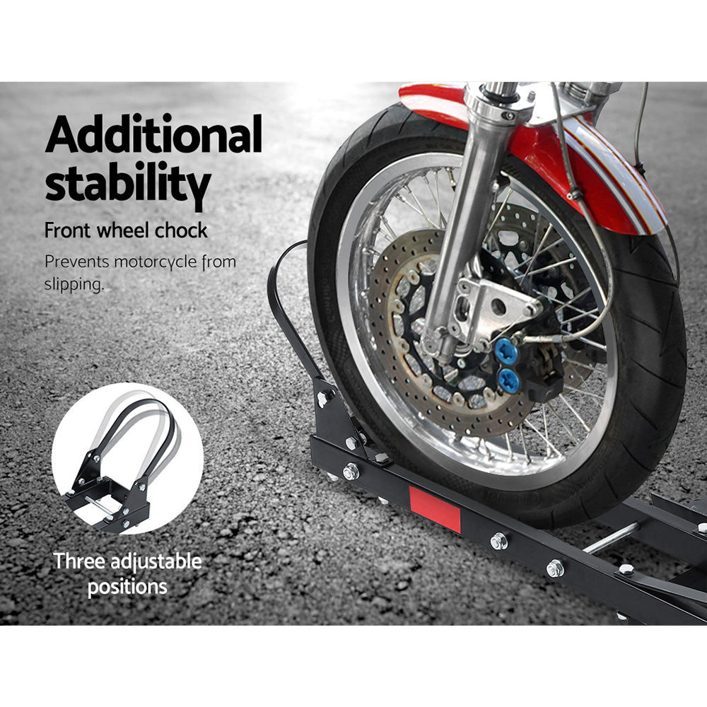 Bicycle Stands & Storage: Giantz Motorcycle Motorbike Carrier Rack Ramp 2"Towbar Adjustable Height Black,Giantz Motorcycle Motorbike Carrier Rack Ramp 2"Towbar Adjustable Height Black