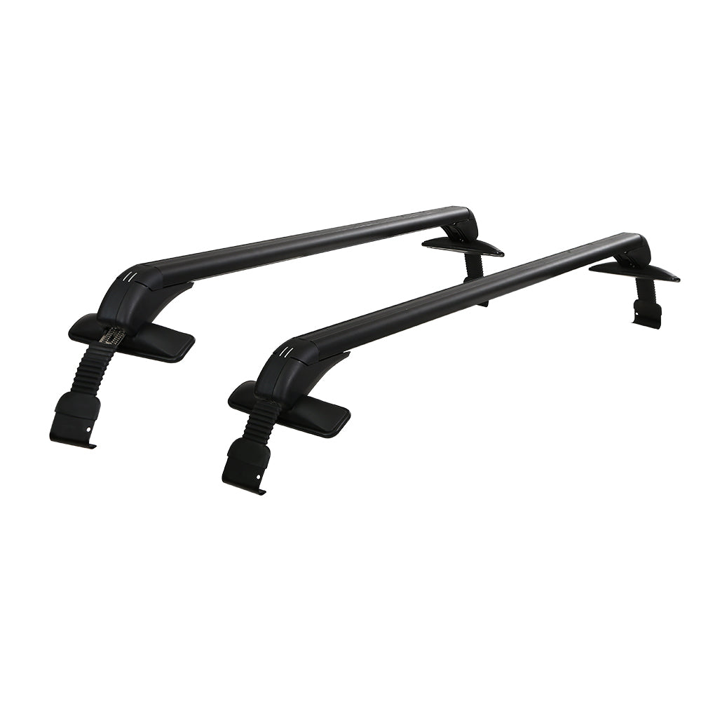 Cross Bar: Universal Car Roof Racks Pod Aluminium Cross Bars Clamps Lockable 90cm Black