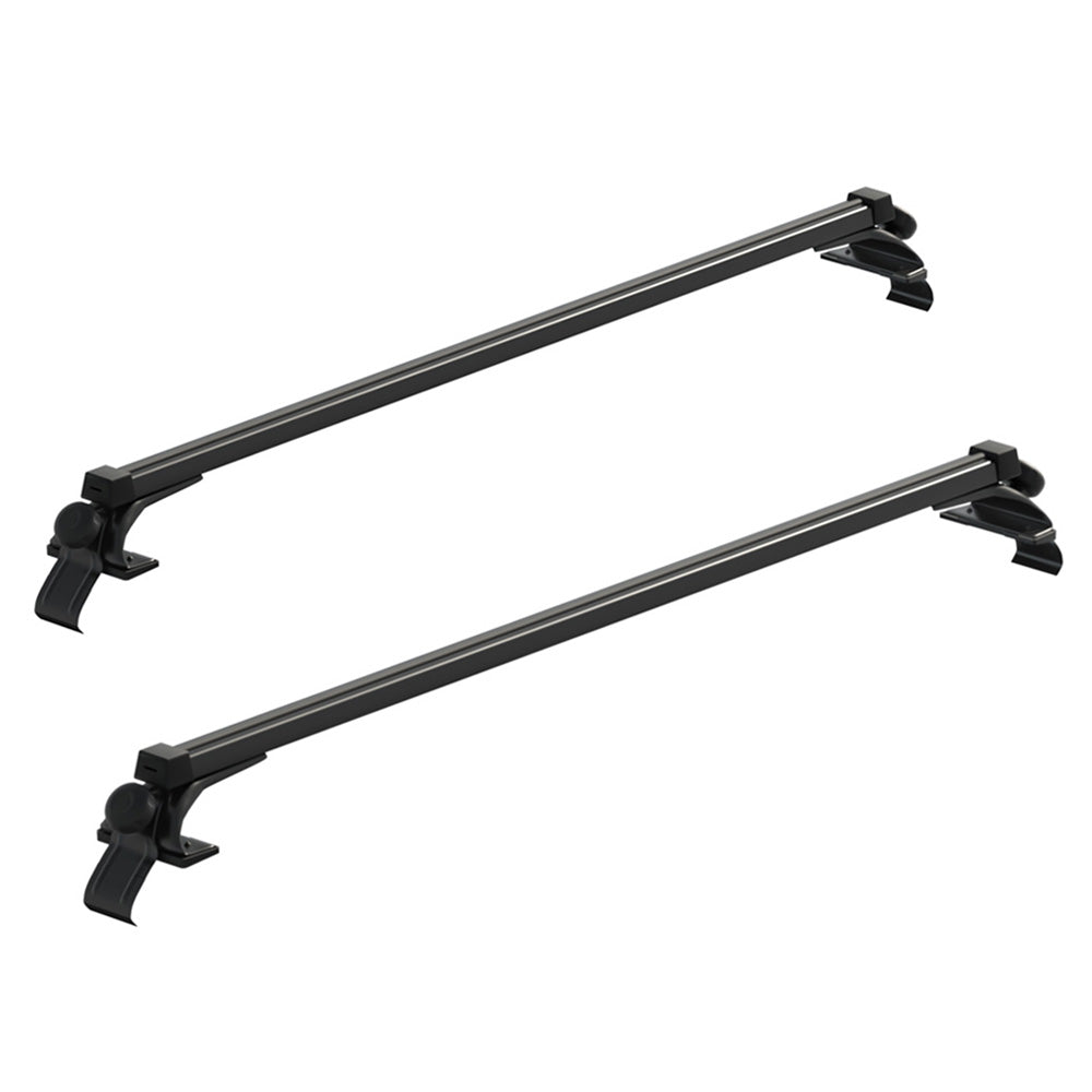 Cross Bar: Universal Car Roof Racks Pod Aluminium Cross Bars Brackets 145cm Black