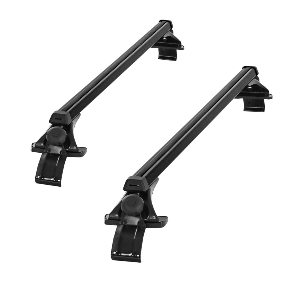 Cross Bar: Universal Car Roof Racks Pod Aluminium Cross Bars Brackets 145cm Black