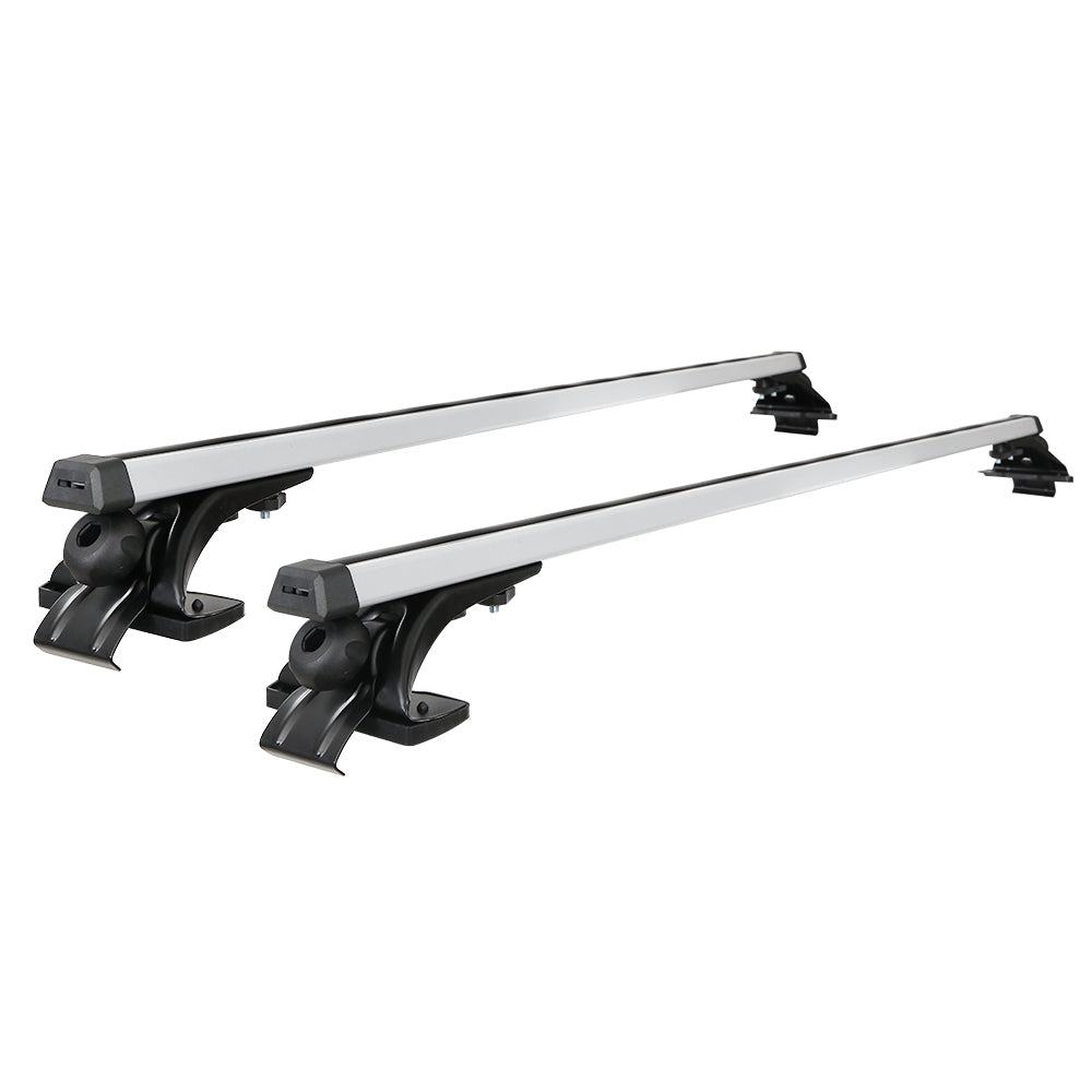 Cross Bar: Universal Car Roof Racks Pod Aluminium Cross Bars Brackets 145cm Silver